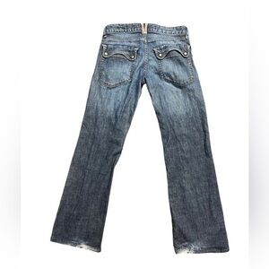 TRF 100% low rise flare blue jeans size 10.
